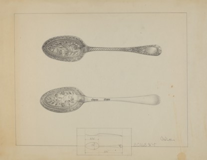 Silver Spoon, c. 1936. Creator: Charlotte Winter.