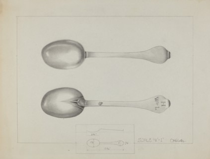 Silver Spoon, c. 1936. Creator: Charlotte Winter.