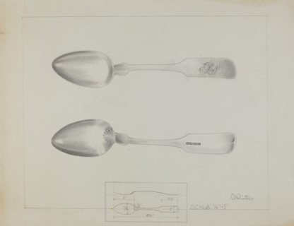 Silver Spoon, c. 1936. Creator: Charlotte Winter.