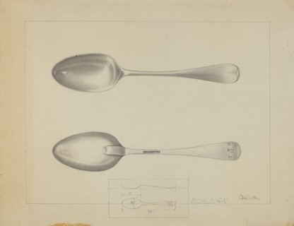 Silver Spoon, c. 1936. Creator: Charlotte Winter.