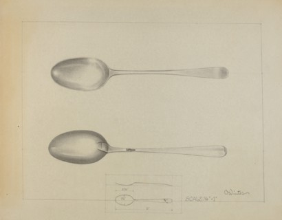 Silver Spoon, c. 1936. Creator: Charlotte Winter.