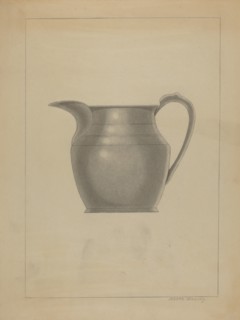 Pewter Pitcher, c. 1936. Creator: Joseph Wolins.