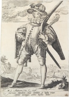 Musketeer, 1587. Creator: Gheyn, Jacques (Jacob) de, the Younger (1565-1629).