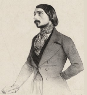 Portrait of the composer Louis Abadie (1814-1858), 1850. Creator: Delfosse, Eugène (1825-1865).