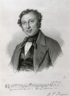 Portrait of the organist and composer Andreas Peter Berggreen (1801-1880), c. 1837. Creator: Baerentzen, Emilius Ditlev (1799-1868).