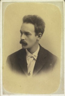 Portrait of the composer Rudolph Sophus Bergh (1859-1924), c. 1890. Creator: Riise, Frederik (1863-1933).