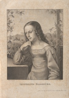 Portrait of the pianist and composer Leopoldine Blahetka (1809-1885), c. 1830. Creator: Kupelwieser, Leopold (1796-1862).
