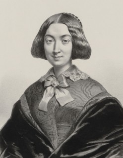 Portrait of the singer and composer Anna Bochkoltz (1815-1879), 1845. Creator: Alophe, Marie-Alexandre Menut (1812-1883).