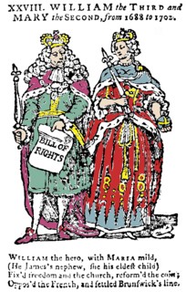 King William III of England, holding the Bill of Rights in his hand, and Queen Mary II, Mid 18th cen Creator: Anonymous.