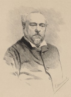 Portrait of the pianist and composer Emmanuel Chabrier (1841-1894), 1890. Creator: Desmoulin, Fernand (1853-1914).