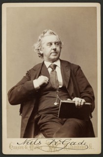 Portrait of the composer Niels Wilhelm Gade (1817-1890), c. 1870. Creator: Photo studio Hansen & Weller.