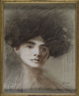 Portrait of Madame Marie de Régnier, née de Hérédia, 1907. Creator: Forain, Jean-Louis (1852-1931).