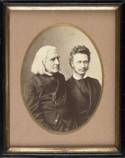 Portrait of Franz Liszt (1811-1886) and Géza Zichy (1849-1924), 1881. Creator: Photo studio Edel Kozics.