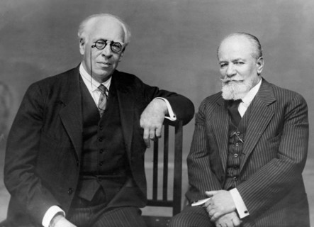 Konstantin Stanislavsky and Vladimir Nemirovich-Danchenko, 1910s. Creator: Anonymous.