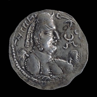 Khingila I, Dinar of the Alchon Huns, ca 440-490 CE. Creator: Numismatic, Ancient Coins  .