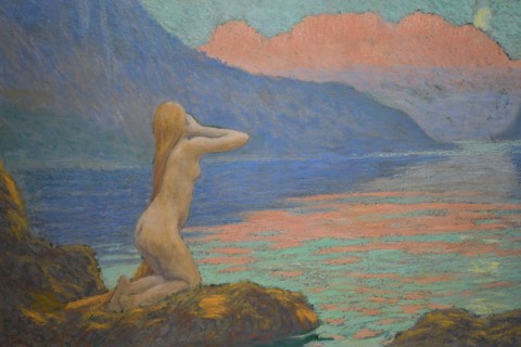 Sirène renversée soufflant dans une conque. Creator: Auburtin, Jean Francis (1866-1930).