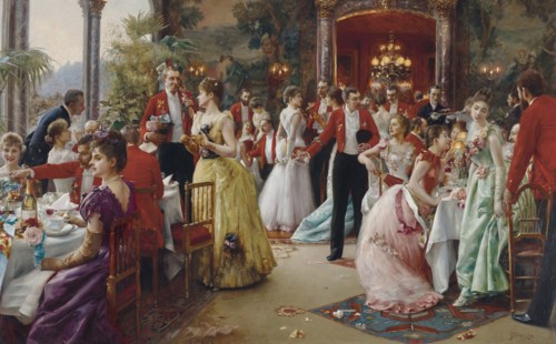 The Hunt Supper, 1889. Creator: Stewart, Julius (1855-1919).