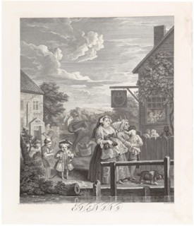 Evening, From the Series "The Four Times of the Day", 1738. Creator: Hogarth, William (1697-1764).