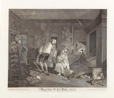 Marriage a la Mode. Plate V: The Bagnio, 1745. Creator: Hogarth, William (1697-1764).