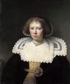 Portrait of a Young Woman, 1635. Creator: Santvoort, Dirck Dircksz van (1610-1680).