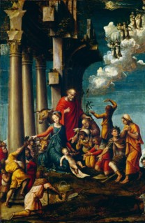 The Adoration of the Shepherds, 1530-1535. Creator: Ferrari, Defendente (1490-1540).