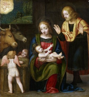 The Adoration of the Christ Child, 1524. Creator: Luini, Bernardino (ca. 1480-1532).