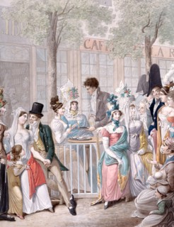 La terrasse du café La Rotonde au Palais Royal en 1814, 1814-1817. Creator: Opiz, Georg Emanuel (1775-1841).