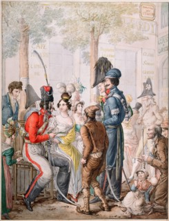 Occupation russe à Paris (Russian Cossacks in Paris, 1814), 1814-1817. Creator: Opiz, Georg Emanuel (1775-1841).