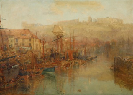 Whitby harbor in the morning. Creator: Hunt, Alfred William (1830-1896).