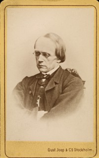 Portrait of the composer Halfdan Kjerulf (1815-1868). Creator: Photo studio Gust. Joop & Comps.