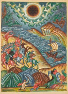 Igor's Campaign. Illustration to The Tale of Igor's Campaign, ca 1928. Creator: Stelletsky, Dmitri Semyonovich (1875-1947).