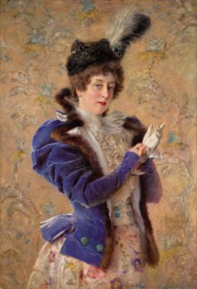 Portrait of the artist's wife, Maria Alexeevna Makovskaya (1869-1919). Creator: Makovsky, Konstantin Yegorovich (1839-1915).