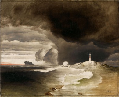 Lighthouse on the Norwegian Coast, ca 1855. Creator: Balke, Peder (1804-1887).
