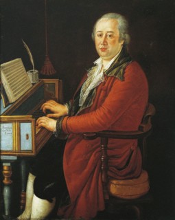Portrait of the composer Domenico Cimarosa (1749-1801), 1785. Creator: Candido, Francesco Saverio (1768-1807).