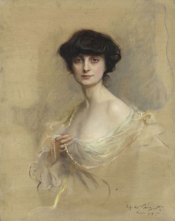 Portrait of Anna-Elisabeth, Comtesse Mathieu de Noailles (1876-1933), 1913. Creator: László, Philip Alexius de (1869-1937).