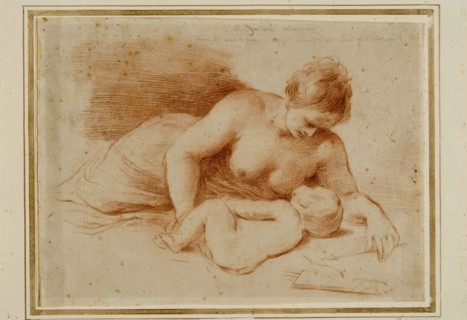 Venus and sleeping Cupid, ca 1620-1625. Creator: Guercino (1591-1666).