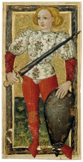 Page of Swords. Charles VI Tarot, ca 1460. Creator: Apollonio di Giovanni di Tommaso (ca. 1415-1465).