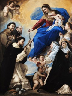 Madonna of the Rosary, 1657. Creator: Giordano, Luca (1632-1705).