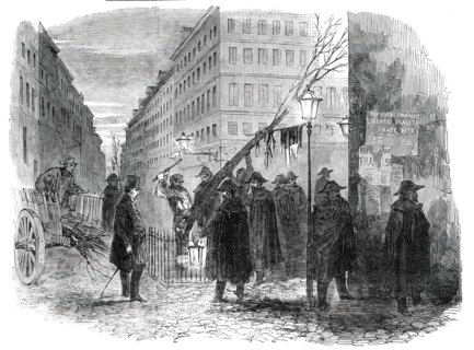 Tree of Liberty, cut down in Paris, 1850. Creator: Unknown.