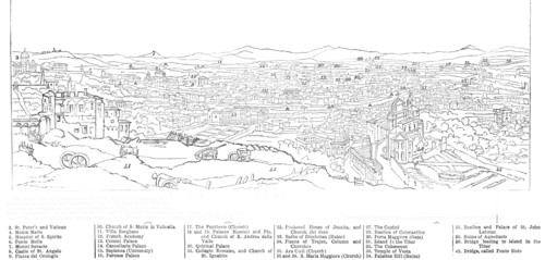 Large View of Rome [key], 1850. Creator: Walter George Mason.