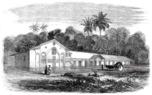 Journey to Gold-Washings in Venezuela - Monastery and Church of Guacipati, 1850. Creator: Unknown.