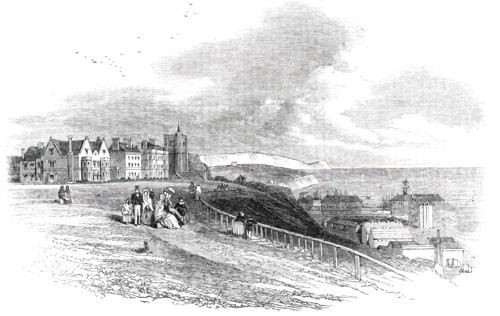 Watering-Places of England - Folkestone, Kent, 1850. Creator: Edmund Evans.