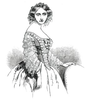 Paris Fashions for August - Opera Dress, 1850. Creator: Unknown.