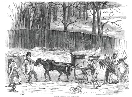 London Ice Carts, 1850. Creator: Unknown.