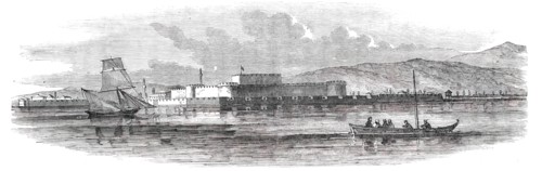 The Dardanelles - Fort of Chanah-Kalesi, from the Middle of the Channel, 1850. Creator: Unknown.