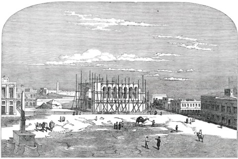 The Great Square in Alexandria - Present State of the Proposed Church..., 1850. Creator: Unknown.
