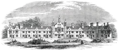 The Aged Freemasons' Asylum, at Croydon: opened on Thursday, 1850. Creator: Unknown.