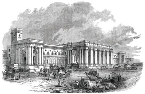 The Great Central Railway Station at Newcastle-Upon-Tyne, 1850. Creator: Unknown.