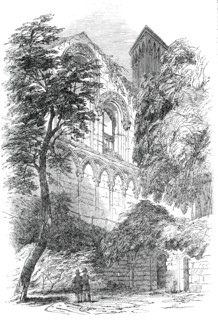 Glastonbury Abbey - interior of St. Joseph's Chapel, from the Crypt, 1850. Creator: Unknown.