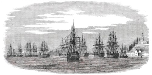 The Turkish Fleet in Bashika Bay, 1850. Creator: Unknown.